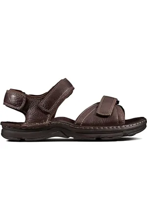 Clarks Atl Part, Sandali con platea Uomo, Marrone (Marrone Dark Brown Lea), 42 EU