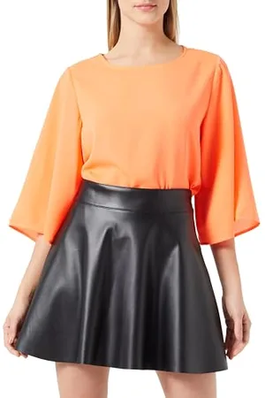 Noisy May Nmandy Pu HW Flared Skirt Wvn Noos Gonna, , M Donna