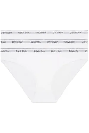 Calvin Klein 3 Pack Bikini (Low-rise) 000qd5207e, Mutandine bikini Donna, (White/White/White Other Version), XL