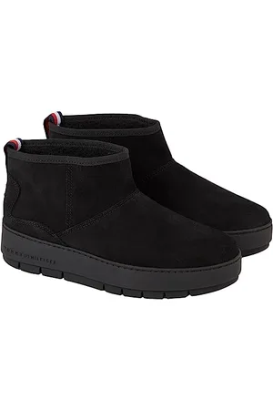 Tommy Hilfiger COOL SUEDE SNOWBOOT FW0FW07662, Donna, (Black), 40 EU