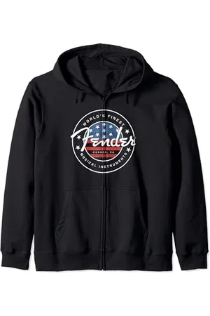 Fender American Flag Circle Stamp Logo Felpa con Cappuccio