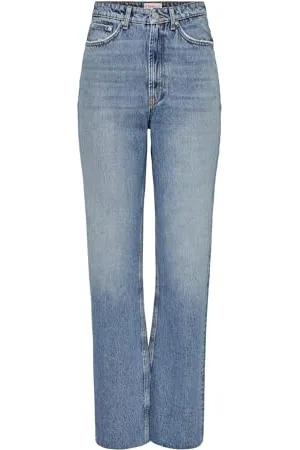 ONLY Onlriley Life Ex HW STR DNM Dot353 Noos Jeans a Vita Alta, , 26W x 34L Donna