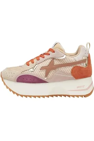 W6YZ ANNY W.-Sneaker in Tessuto Tecnico e Suede-Beige, 36