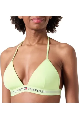 Tommy Hilfiger Top Bikini a Triangolo Donna Imbottito, (Faded Lime), S