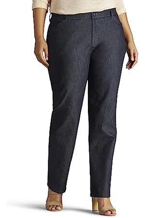 Lee Donne Plus Size Relaxed Fit all Day Straight Leg Pant, Indaco Bobina, 56, , 34