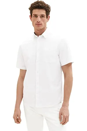TOM TAILOR Camicia, Uomo, (White 20000), XL