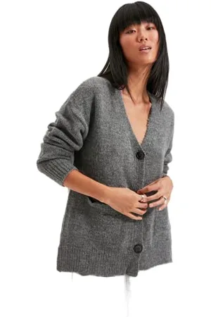 Trendyol Donna Regular Standard Scollo a V Maglieria Cardigan Maglione