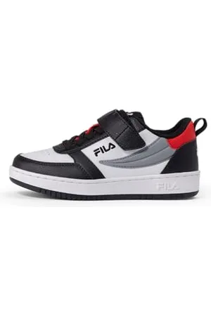 Fila REGA NF Velcro Kids, Scarpe da Ginnastica, White-Black Red, 28 EU