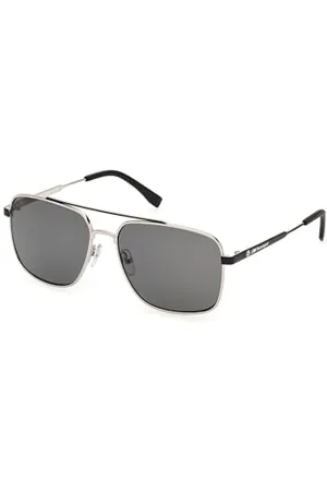BMW BMW M Motorsport BS0044 Occhiali da Sole Uomo, Occhiali da Sole Casual Leggeri in Metallo, Forma Lente Rettangolare, Lenti Verdi