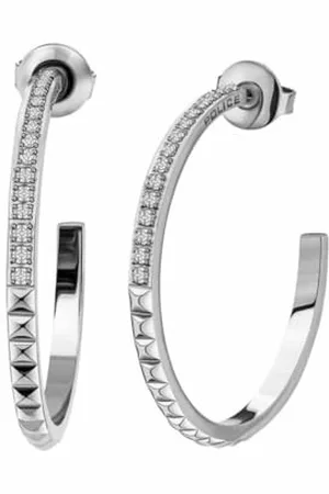 Police Orecchini Donna PEJLE2010512 Acciaio Inox 3 cm