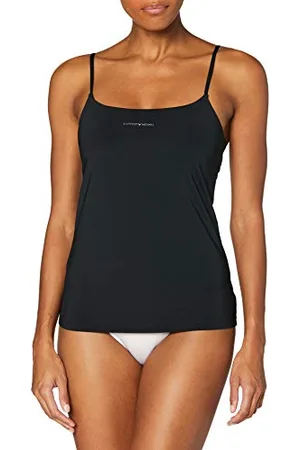 Emporio Armani Top Basic Bonding Microfiber, Maglietta Donna, , L