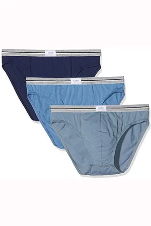 Dim Slip Ultra-Resistenti in Cotone Stretch Uomo x3, Blu Denim/Grigio Topo/Blu Denim, L