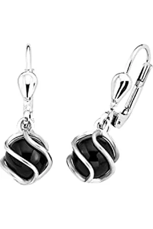 Amor Orecchini in Argento 925 da Donna, con onice, 2,2 cm, Argento, in confezione regalo