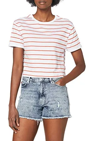Lee Printed Tee Gestreift T-Shirt, A Righe, Colore Bianco, M Donna