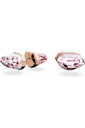 Swarovski Lucent Orecchini a Lobo, con Cristalli Rosaline, Placcati in Tonalità Oro