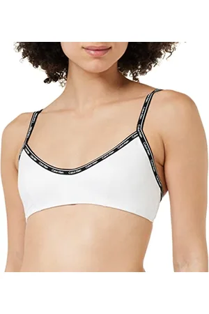 Calvin Klein Top Bikini a Bralette Donna Imbottito, (PVH Classic White), S