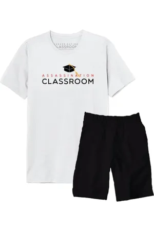 Assassination Classroom Meassaspy001 Set di Pigiama, Bianco, L (Pacco da 2) Uomo