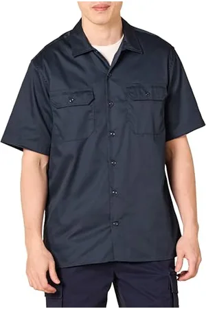 Amazon Camicia da Lavoro a Maniche Corte Antimacchia e Antipiega Uomo, , S