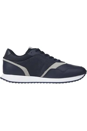 Tommy Hilfiger Runner Evo Lth Mix FM0FM04887, Sneaker da Corsa Uomo, Blu (Desert Sky), 48 EU
