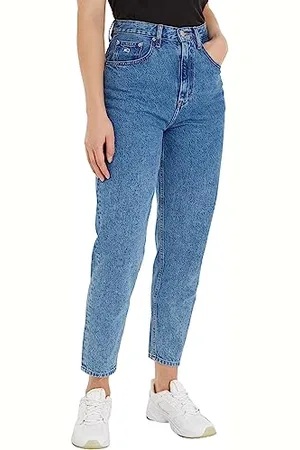 Tommy Hilfiger Jeans Donna Mom Jeans Vita Alta, Blu ( Light), 26W / 32L