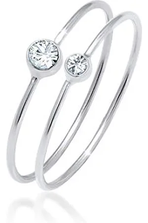 Elli An Donne Set Elegante di Base con Cristalli in Sterlino 925