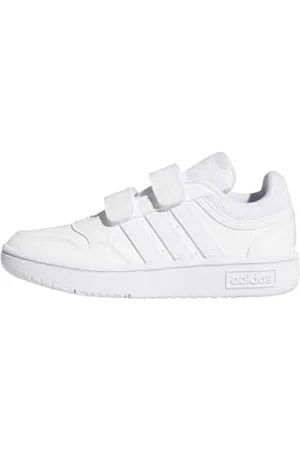 adidas Hoops Lifestyle Basketball Hook-And-Loop Shoes, Scarpe, Cloud White/Cloud White/Cloud White, 30 EU
