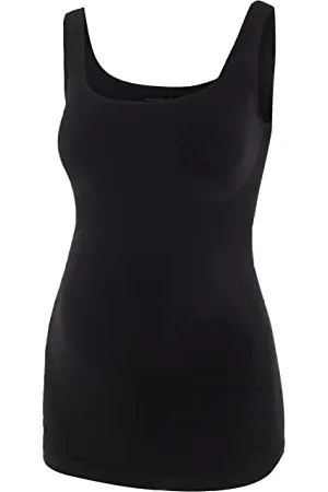 Mama;licious MLHEAL Tank Top Noos A. T-Shirt, Black, One Size Donna