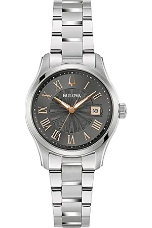 BULOVA Orologio Analogico al Quarzo Donna con Cinturino in Acciaio Inossidabile 96M164