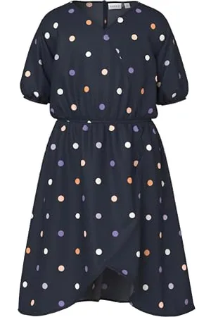 NAME IT Nkffida SS Dress Pb Vestito Estivo, Zaffiro Scuro, 122 Bambina