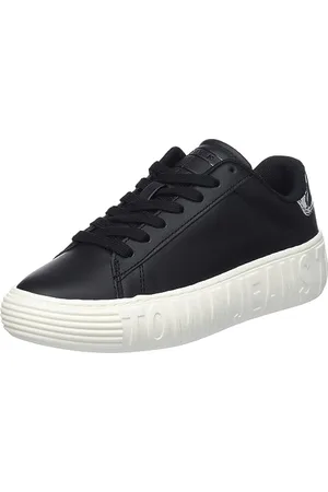 Tommy Hilfiger Sneakers con Suola Preformata Donna Leather Scarpe, Nero (Black / Silver), 39 EU