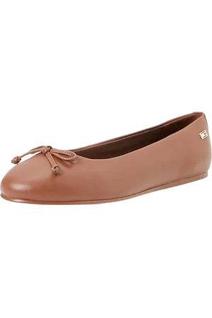 Tommy Hilfiger Women Essential Chic Ballerina, Brown Suede, 41 EU