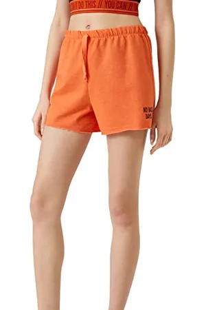 Koton Mini Sport Shorts Embellished Drawstring Cotton Pantaloncini, (202), S da Donna
