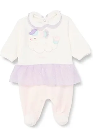 chicco Selezione Unicorno, Tutina unicorno in ciniglia con piedino Bambine e ragazze, (1), 9 mesi, Designed in Italy