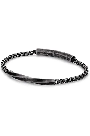 Fynch-Hatton FHJ-0014-B-19 Anello in acciaio, effetto anticato