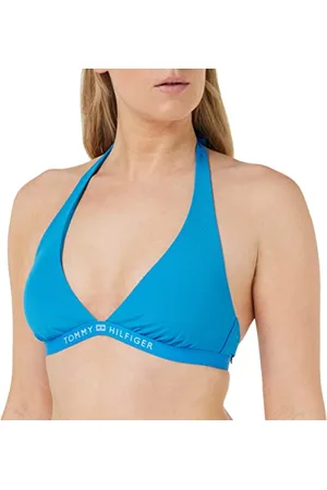 Tommy Hilfiger Top Bikini a Triangolo Donna Imbottitura Estraibile, (Shocking Blue), L