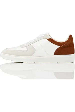 FIND Fletcher Scarpe da Ginnastica Basse, Avorio White/Tan), 44 EU