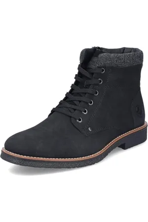 Rieker Uomo Stivaletti 33640, Uomini Stivaletti Allacciati,Stivali Corti,Stivali con Lacci,Boots,Chukka Boots,Nero (Schwarz / 01),43 EU / 9 UK