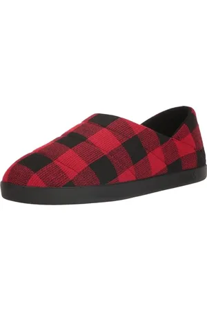TOMS Ezra, Pantofole Uomo, Red Buffalo Plaid/Fleece, 43.5 EU