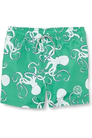 JACK & JONES Jpstfiji Jjswim AOP Ss24 Ly Jnr Costume a Pantaloncino, Green Bee, 152 cm Bambini e Ragazzi