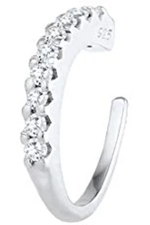 Elli Orecchini Donne Singolo Clip per Orecchio con Cristalli di Zirconia in Sterlino 925