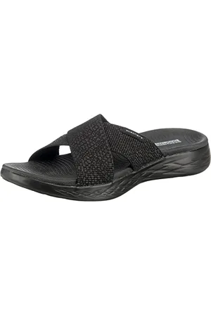 Skechers On-the-go 600 - Glistening, Sandali a ciabatta Donna, Black Textile Bbk, 35 EU
