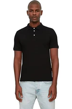 Trendyol Black Men-Polo a Maniche Corte Slim Fit, , XXL Uomo