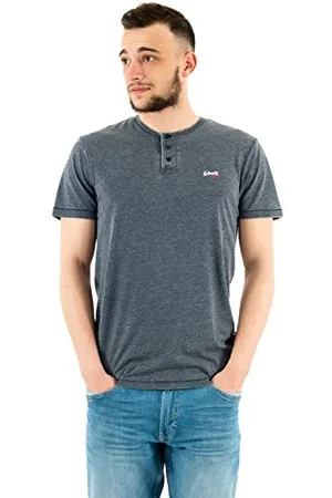 Schott NYC Tshirt Manches Courtes col Tunisien T-Shirt, , M Uomo