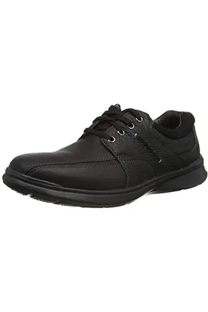 Clarks Cotrell Walk, Scarpe con lacci Uomo, Marrone (Marrone Lea Oleosa Nera), 44.5 EU