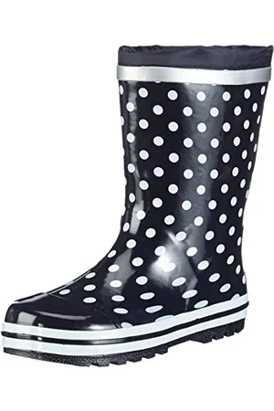 Playshoes Stivali di Gomma Unisex - Bambini e ragazzi, Blu (Punti Marini), 34/35 EU