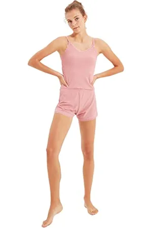Trendyol Fit Knitted Pajamas Kit Completo Pigiama, , L da Donna