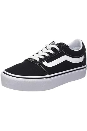 Vans Ward Platform, Scarpe da ginnastica, Donna, (Canvas) Black/White, 37 EU