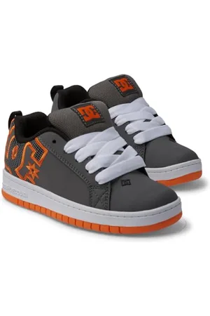 Dcshoes Court Graffik, Scarpe da Ginnastica, Grey/Orange, 28.5 EU