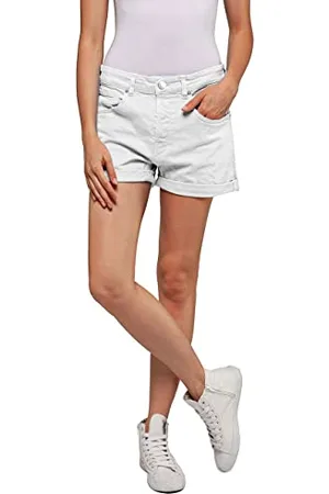 Replay Anyta, Pantalocini denim Donna, 001 Bianco, 24W