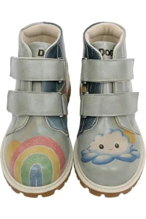 Dogo Enfants Cuir Vegan Turquoise Bottes Longues - Sometimes Maybe Good Motif